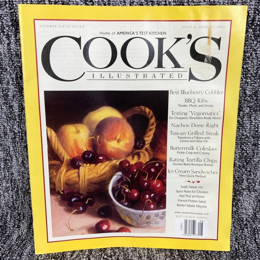 Vintage Cooks Illustrated Magazine July Aug 2002 Number 57 Recipes